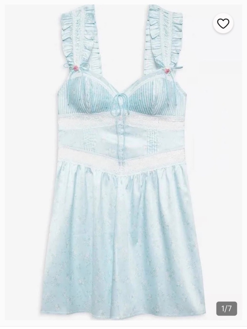 NWT For Love and Lemons Blue Silk Dress
